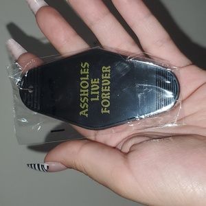 Assholes Live Forever Black Keychain